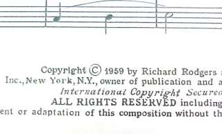 Rare 1959 Sound of Music Sheet Music Do Re Mi  