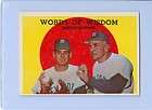 1959 Topps Baseball 383 Words Wisdom Casey Stengel Don Larsen Card 