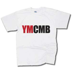 YMCMB T SHIRT WHITE YOUNG MONEY LIL WEEZY WAYNE RAP  