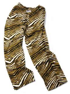 Zubaz Pants: Black/Gold Zubaz Zebra Pants  