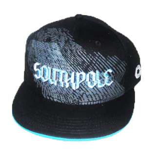 NEW SOUTHPOLE BLACK ADJUSTABLEBASEBALL HAT CAP  