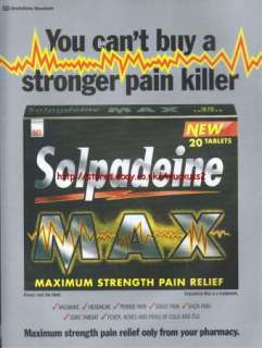 Solpadeine Max 1999 Magazine Advert #4188  
