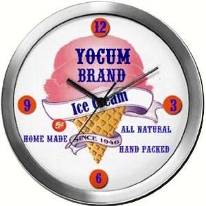  YOCUM 14 Inch Ice Cream Metal Clock Quartz Movement 