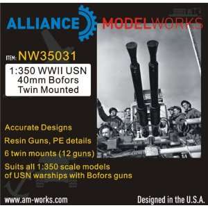  Alliance Model Works 1350 WWII USN 40mm Bofors Twin 
