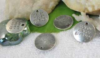 20pcs Tibetan Silver NEVER NEVER GIVE UP charms SM0566  