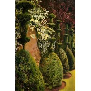   Oil Reproduction   Stanley Spencer   24 x 36 inches   Clipped Yews