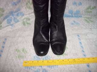 WOMENS WORTHINGTON TALL LEATHER BLACK SLOUCH SCRUNCH RIDING BOOTS SIZE 