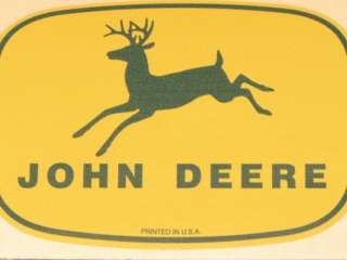 JOHN DEERE 1957 68 PRINTED IN U.S.A 2x 1.5 DECAL STICKER 4 LEGGED 