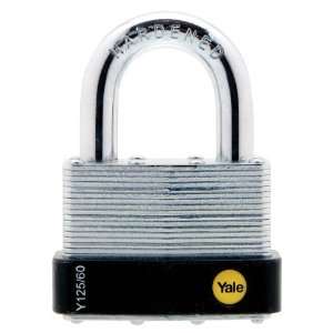  Yale Y125/60/133/1 Laminated Steel Padlock with Brass 5 
