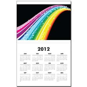  Calendar Print w Current Year Retro Rainbow: Everything 