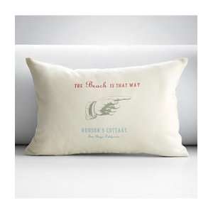   beach is that way outdoor throw pillow cover