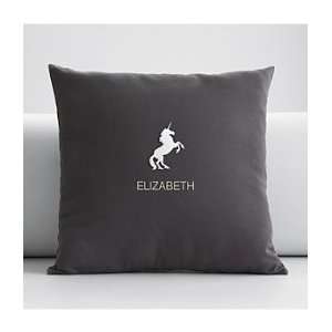  personalized throw pillow cover with unicorn patch