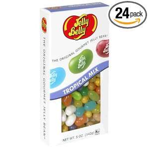 Jelly Belly Tropical Mix Jelly Beans, 5 Ounce Boxes (Pack of 24 