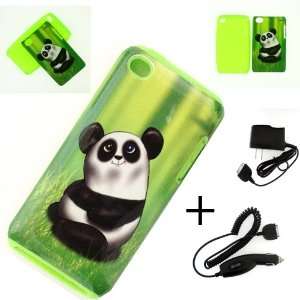  APPLE IPOD TOUCH 4 DUAL HYBRID CASE ANIMATED PANDA COVER C 