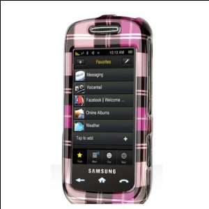  Samsung Instinct S30 Pink Brown Plaid 2 Piece Hard Case 