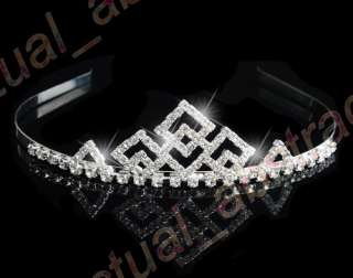 6pcs tiara crown rhinestone&silver plated wholesale  