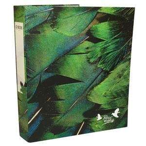  1 Inch Binder, OBON Emerald Bird Feather. 2 Pack: Office 