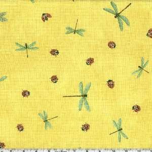   Wide Waverly Fly Away Yellow Fabric By The Yard: Arts, Crafts & Sewing