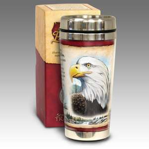 American Expedition Bald Eagle 16 oz. Stainless Steel Travel Mug 