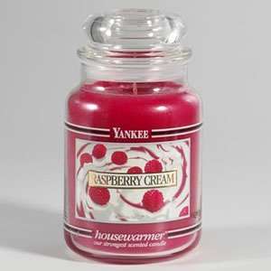  Yanke Candle RASPBERRY CREAM 22oz Jar: Home & Kitchen