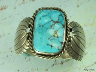 OLD SOUTHWESTERN TRIBAL 925 STERLING SILVER NATURAL BLUE TURQUOISE 