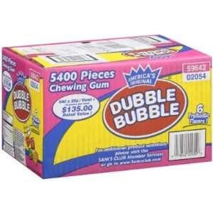  Dubble Bubble Tab Chewing Gum   5400 Ct.: Everything Else
