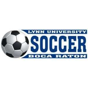 DECAL B LYNN UNIV. BOCA RATON SOCCER WITH BALL   10.1 x 3.4  