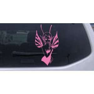 Cute Pixie Fairy Car Window Wall Laptop Decal Sticker    Pink 28in X 