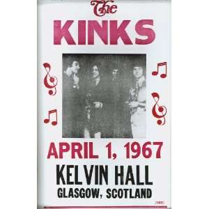 The Kinks At Kelvin Hall 1967 14 X 22 Vintage Style Concert Poster