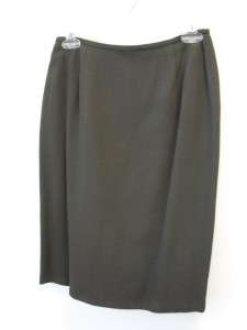 Dark Olive Green Career Skirt ~ RENA ROWAN ~ Size 10P  