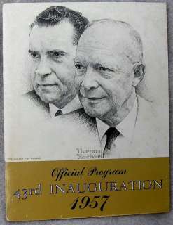 1957 Eisenhower Nixon Inauguration Booklet  