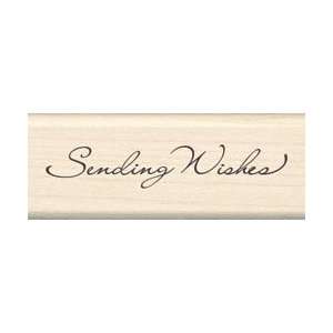   Rubber Stamp Sending Wishes; 2 Items/Order: Arts, Crafts & Sewing