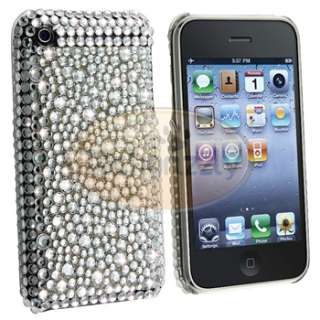 Silver Diamond Case Cover+Privacy Filter for iPhone 3 G 3GS New  