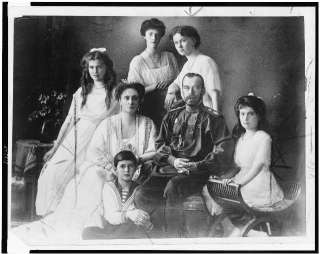 Czar Nicholas of Russia, wife and five children 1920s  