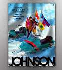 VINTAGE JOHNSON SNOWMOBILE BROCHURE BANNER