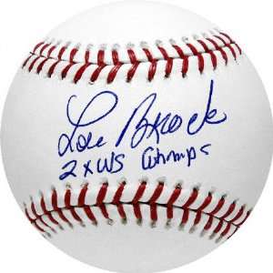   MLB Baseball with 2X WS Champs Inscription: Sports & Outdoors