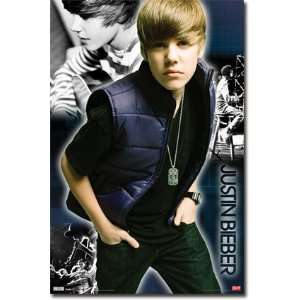   Bieber Poster 22.5x34 Cool Pop Star Collage 6840: Home & Kitchen