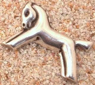 1930s Mexico Mexican Sterling Horse Pony Brooch Pin  