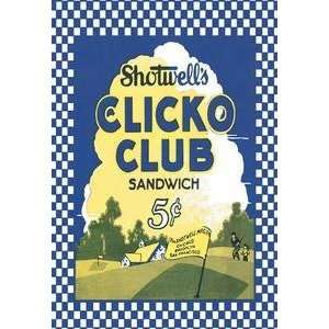  Vintage Art Clicko Club Sandwich   07213 x