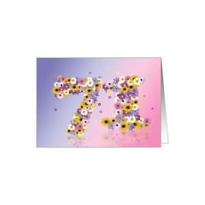 71st birthday with daisy flower numbers Card Toys & Games