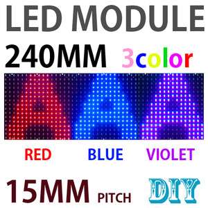   color R.B.V LED scrolling programmable sign module DIY 16x16 Matrix