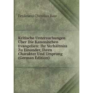   Und Ursprung (German Edition) Ferdinand Christian Baur Books