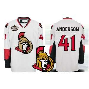 Ottawa Senators Authentic NHL Jerseys Craig Anderson AWAY White Hockey 