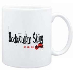  Mug White  Backcountry Skiing IS IN MY BLOOD  Sports 