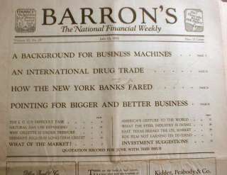 1931 Barrons Financial newspaper during GREAT DEPRESSION Depths of 