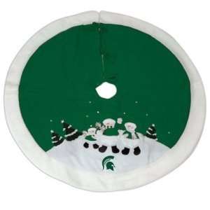   Michigan State Spartans NCAA Snowman Holiday Tree Skirt (48) Sports