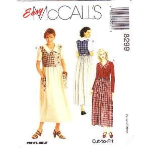 McCalls Sewing Pattern 8299 Misses Long, Loose fitting Dress, Size 