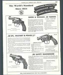 1944 ad Smith & Wesson K 22 Masterpiece 32 target .38 Terrier Special 