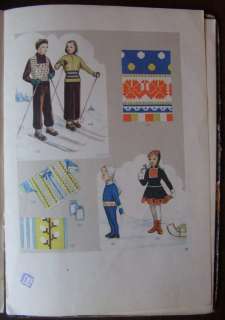 1957 SOVIET LATVIAN FASHION BOOK KNITTED CLOTHES  