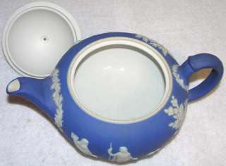 Wedgewood Wedgwood Blue Jasperware Tea Set Teapot, Creamer, Covered 